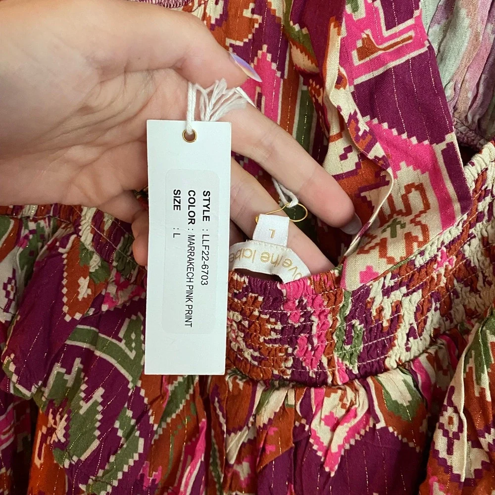 NWT Love The Label Salome Metallic Dress Size Large - Picture 5 of 14
